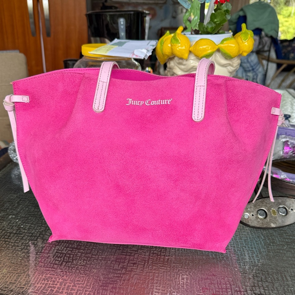 Juicy Couture Fuchsia Suede Tote